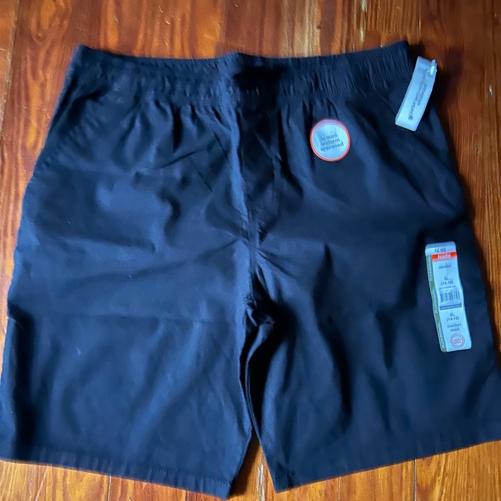 Wonder Nation Boys Kids Tough Core Shorts Black XL 14/16 Husky NEW